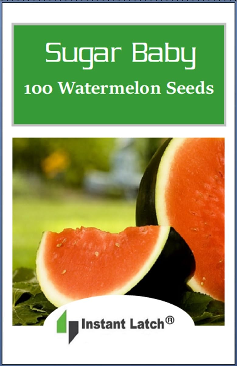 Instant Latch Sugar Baby Watermelon Seeds ready to plant for easy garden growth.