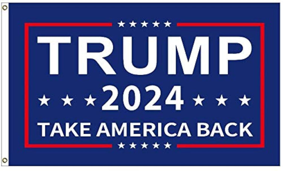 Inteluck Trump 2024 flag 3x5ft, durable polyester for indoor and outdoor display.