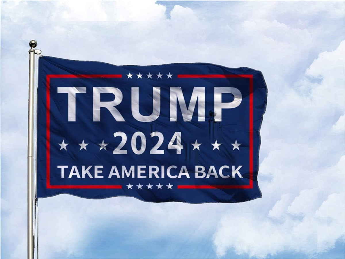 Inteluck Trump 2024 flag 3x5ft, outdoor banner with bold design for events.
