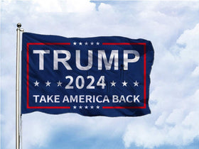 Inteluck Trump 2024 flag 3x5ft, outdoor banner with bold design for events.