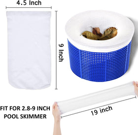 Interest Monkey skimmer socks installed inside a basket showing debris protection
