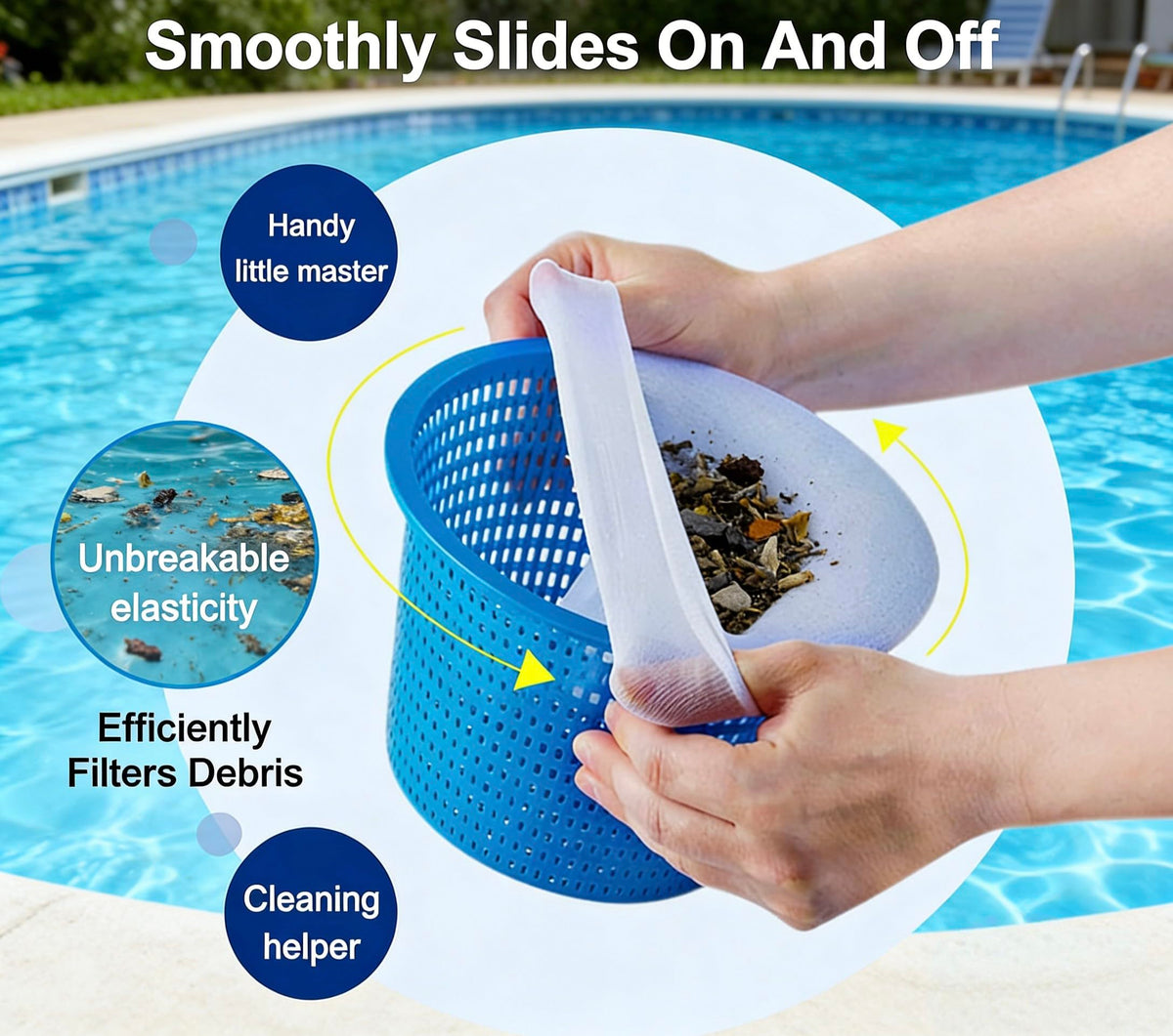 Interest Monkey ultra-fine mesh traps hair and leaves effectively