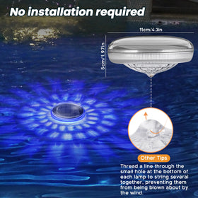 INTERESTIME portable pool light ideal for parties, weddings, or backyard decor.