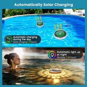 INTERESTIME pool light shows vibrant 12-color modes for immersive night swims.