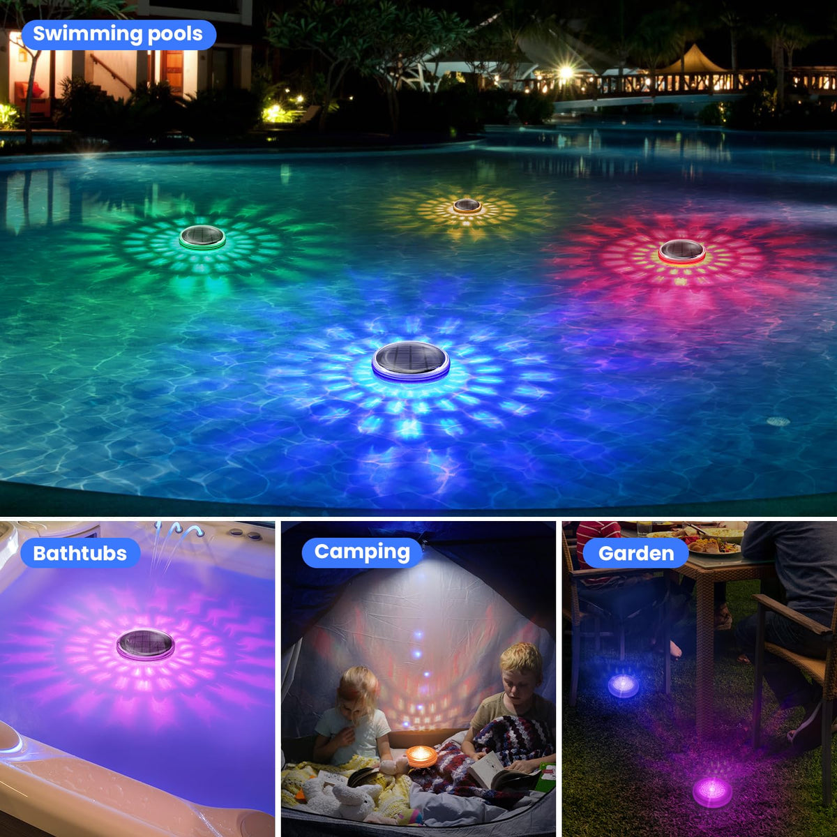 INTERESTIME energy-saving solar-powered light runs long with sun charging.