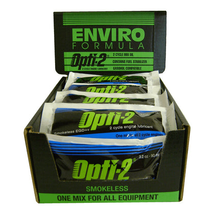 Interlube Opti-2 bottle pour shows easy, consistent two-stroke oil mixing.