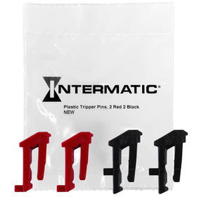 Intermatic cycle timer pins red, ON indicators for precise control.