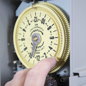 DPST switch-enabled timer supports versatile sprinkler setups and 3HP irrigation valves.