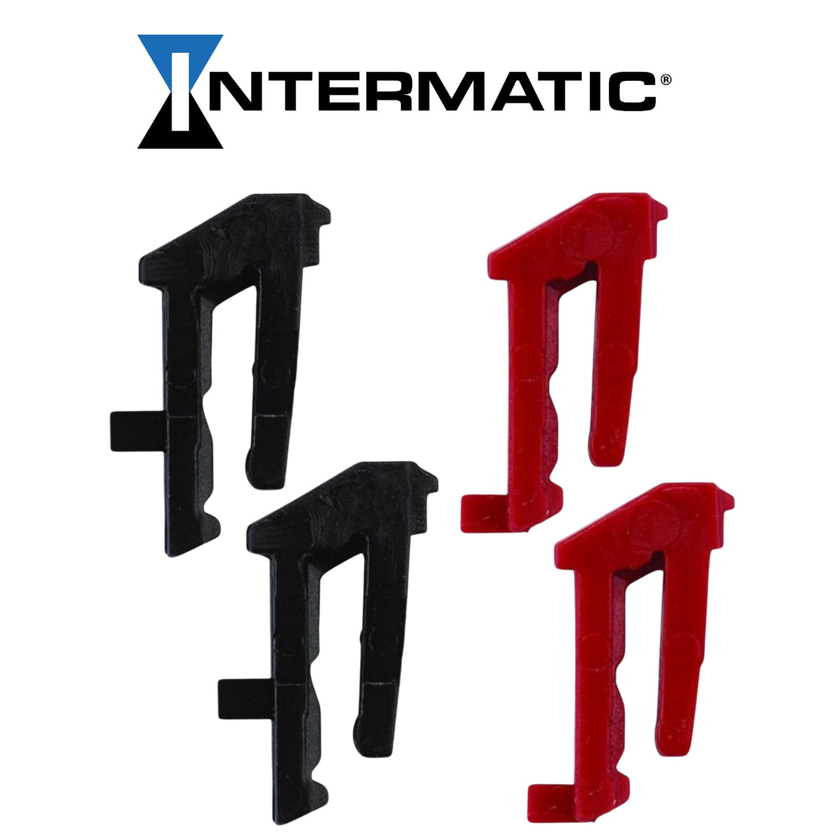 Closeup of Intermatic timer tripper pins showing durable plastic construction.