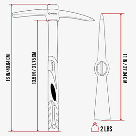 INTERTOOL anti-slip fiberglass handle reduces vibration for comfortable extended use.