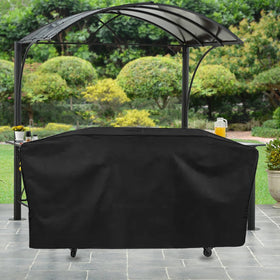 Intetiow griddle cover with dual windproof design stays secure in breezy conditions.