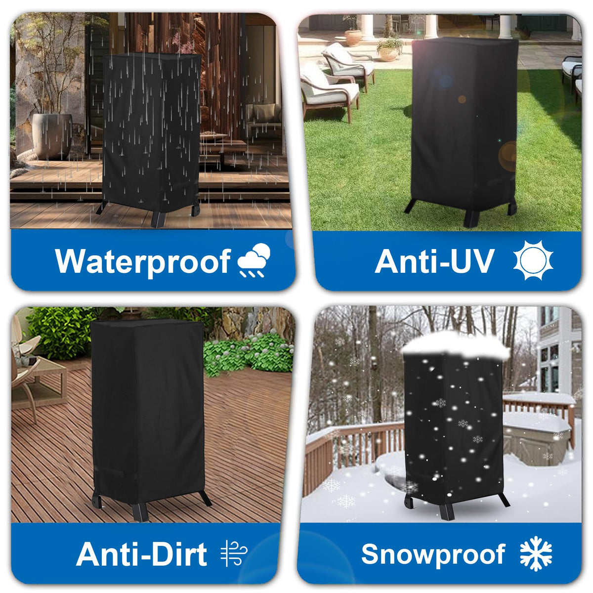 Intetiow Masterbuilt 40-inch smoker cover tear-resistance detail resists wear.