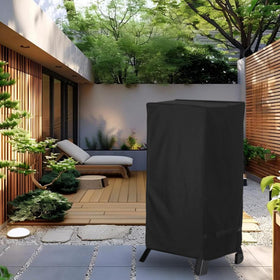 Intetiow Masterbuilt smoker cover 600D fabric detail highlights durable exterior.