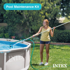 Intex 28002E surface skimmer with durable mesh net for surface cleansing