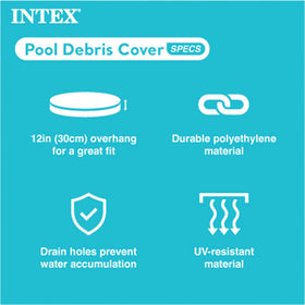 Intex 28021E 12in overhang creates a snug fit