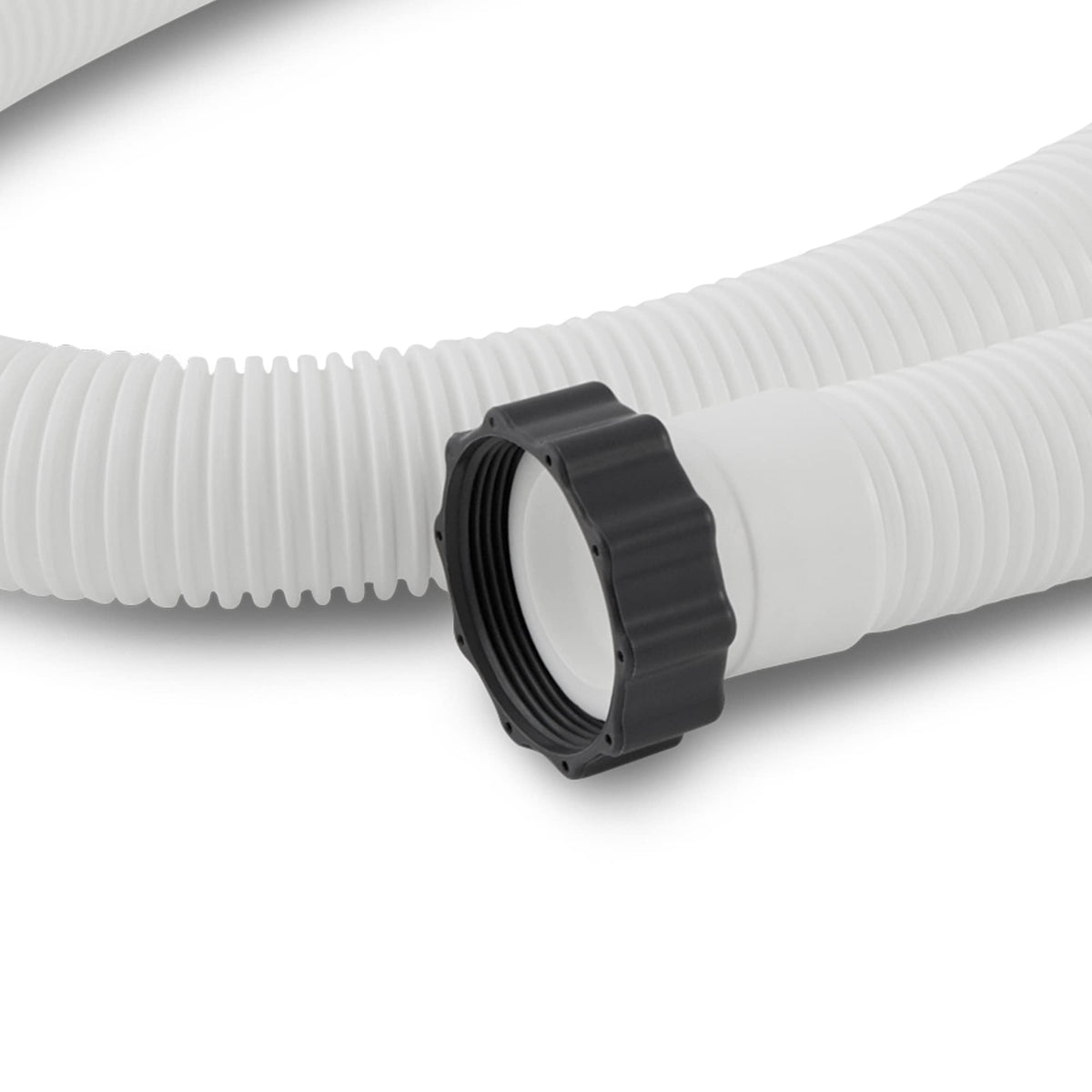 Close-up of 59-inch hose showing durable fittings and fast installation