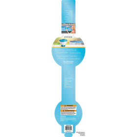 Intex 7in Floating Chemical Dispenser in pool, designed for up to 12ft pools and spa jets.