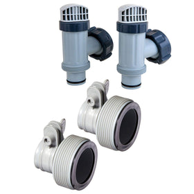 Intex above-ground plunger valve assembly two-pack for secure hose connections.