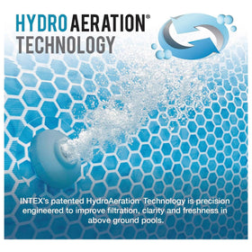 Intex C330 hydroaeration technology illustration promoting improved water circulation