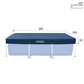 Intex Debris/Weather Cover 8in overhang provides edge coverage