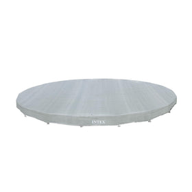 Intex Deluxe pool cover for 18ft round Ultra XTR pool with overhang protects from debris.
