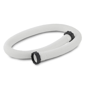 Intex hose with nuts on both ends for quick, secure connections.