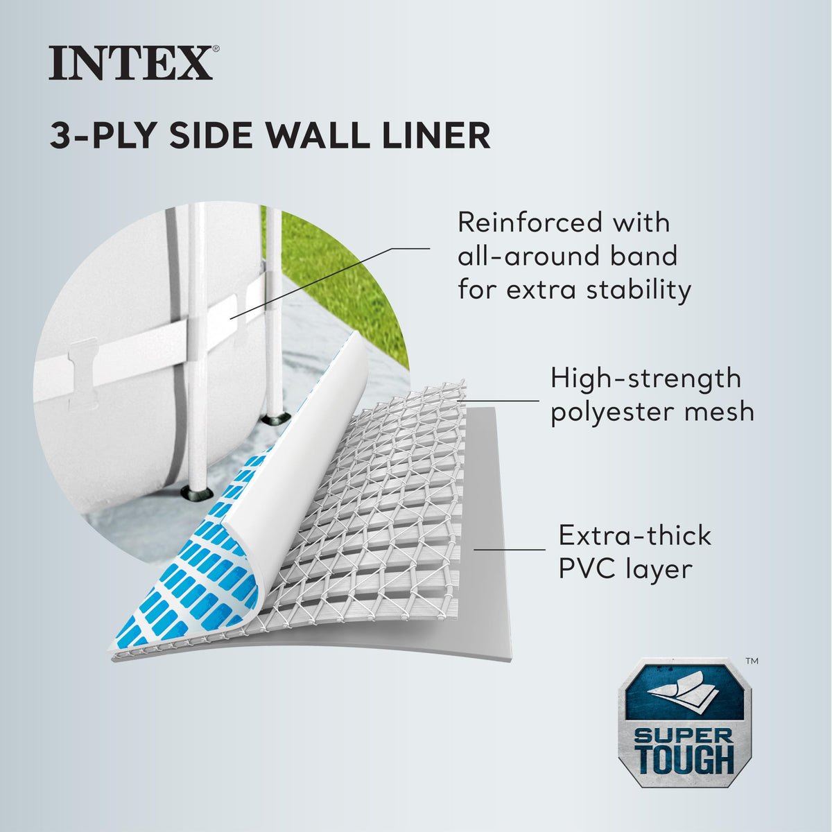 Intex HydroAeration Technology improves water circulation for crisper clarity