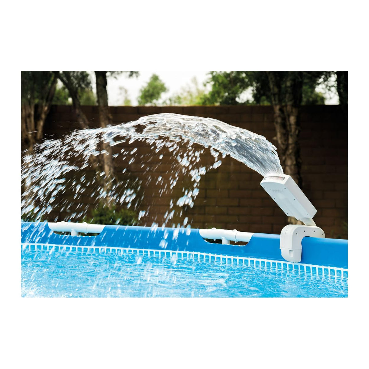Intex LED Pool Sprayer with multicolor LEDs visible for ambient lighting