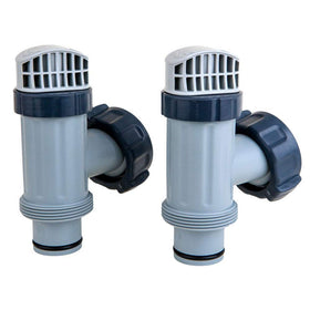 Intex valve gasket and nut set ensuring tight seals on pool fittings.