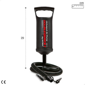 Intex pump with three nozzles fits common valves for versatility.