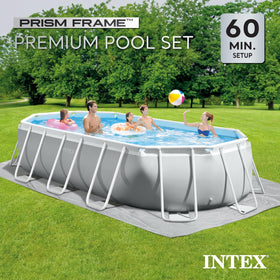 Intex ground cloth protecting pool base and extending life