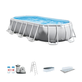 Intex Prism Frame pool 16.6 ft with 48 inch depth for backyard cooling and family fun
