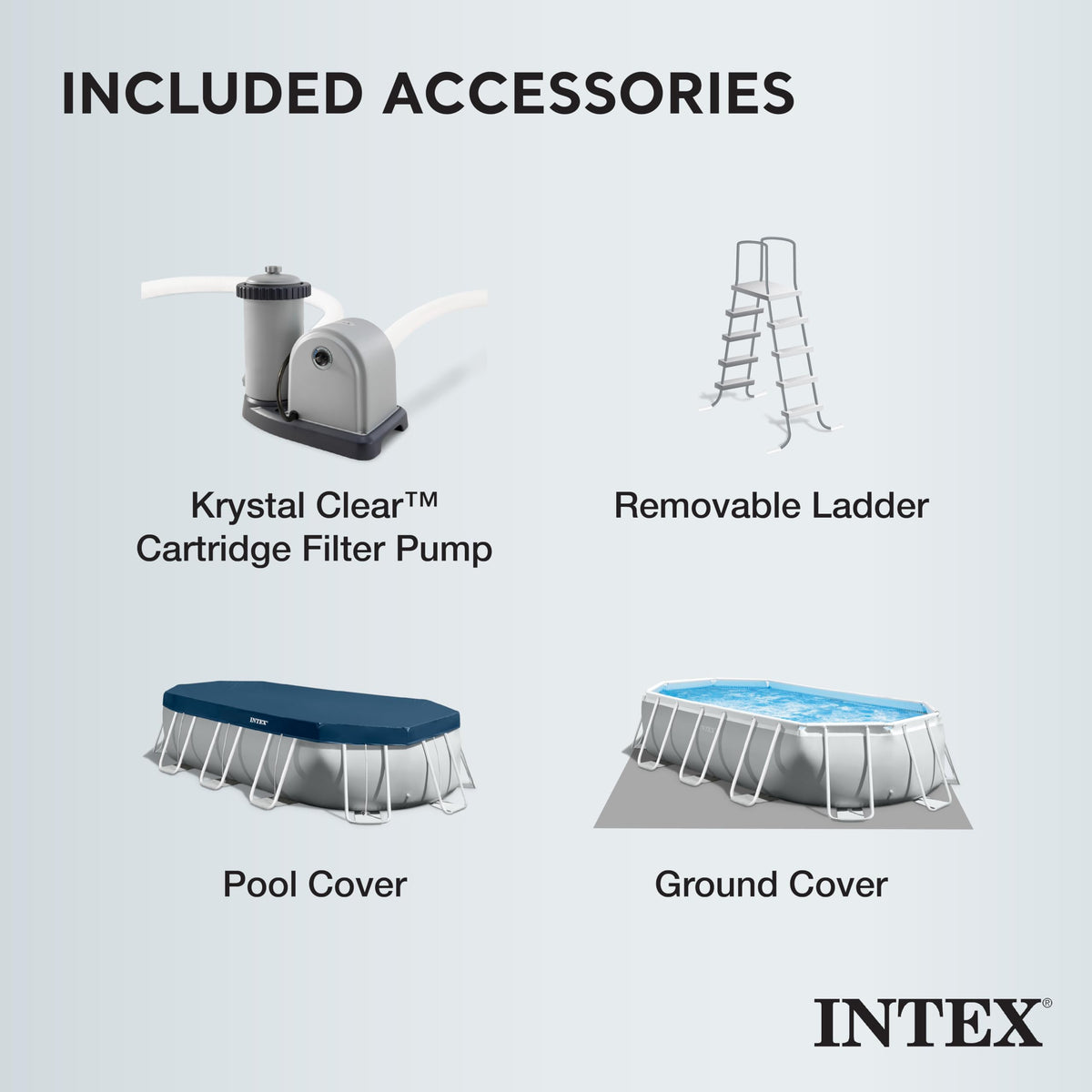 Intex pool ladder enabling safe entry and exit for kids and adults