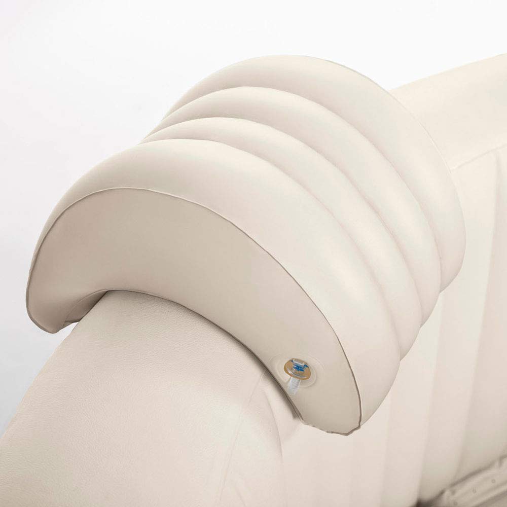 Intex PureSpa headrest weighted with water to stay securely in place