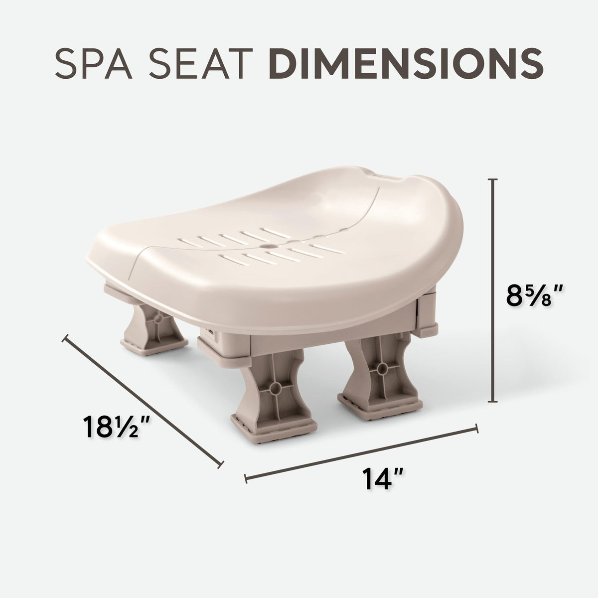 Intex PureSpa adjustable-height seat lets you customize seating for different users.