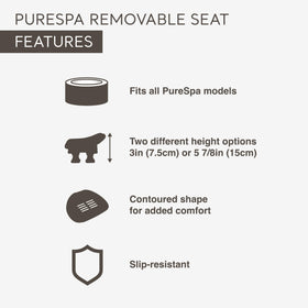 Intex PureSpa slip-resistant seat enhances stability while you relax.
