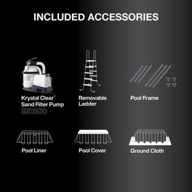Intex rust-resistant powder-coated frame and UV protection for durability.