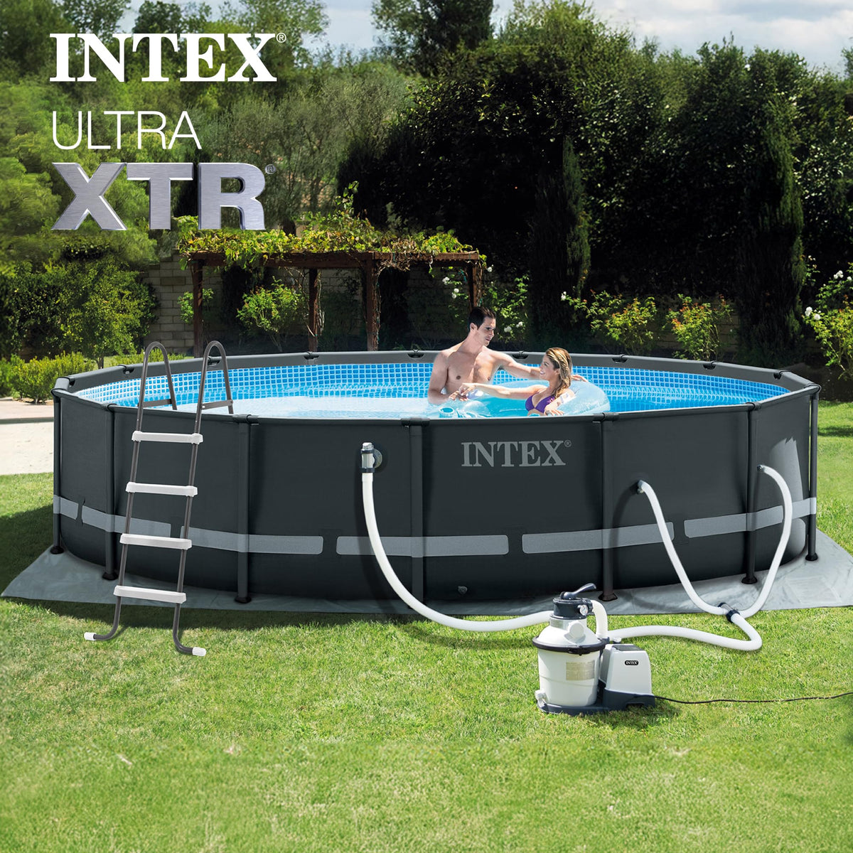 Intex Ultra XTR Deluxe frame with an easy locking system ready for quick assembly