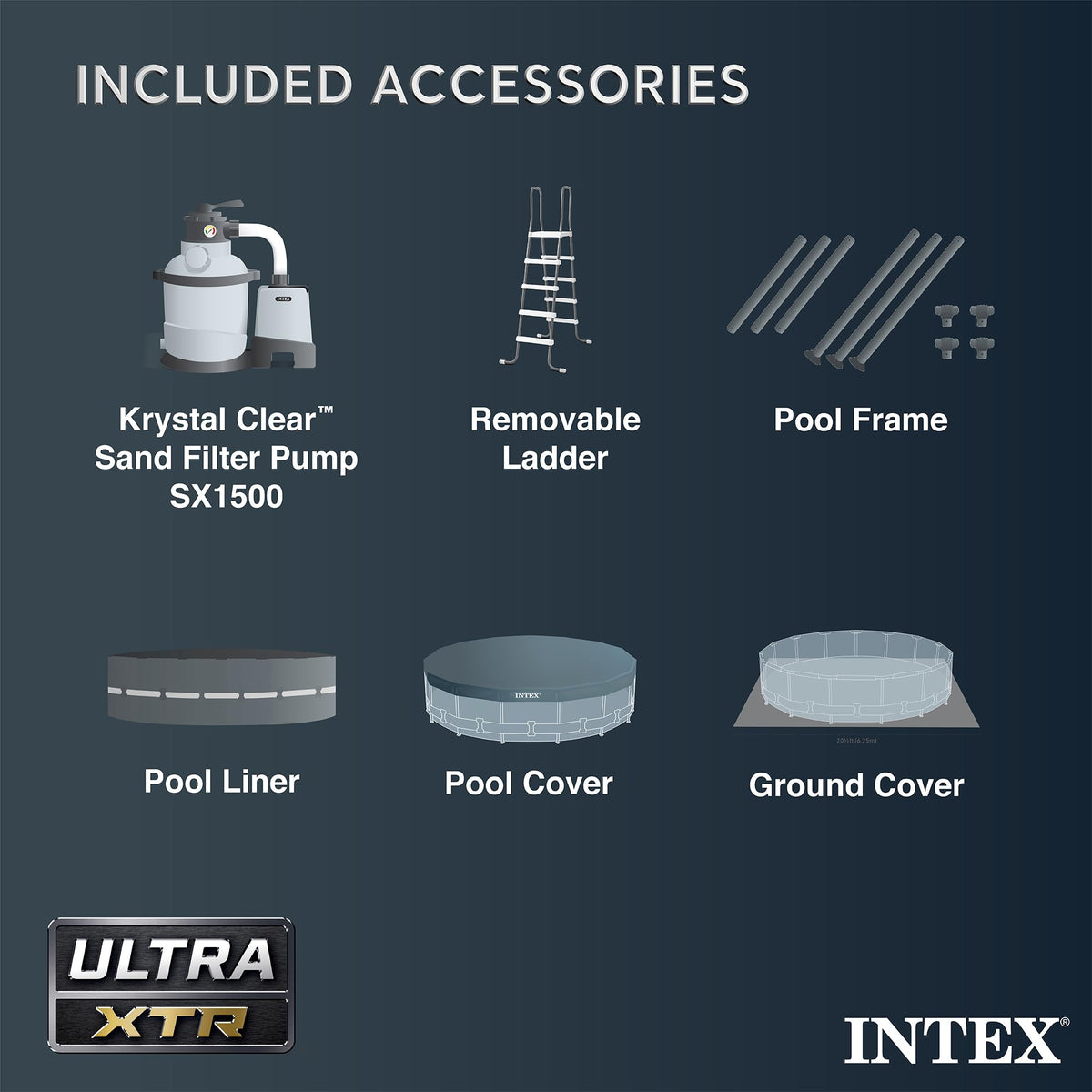 Intex patch kit included for easy on-site repairs