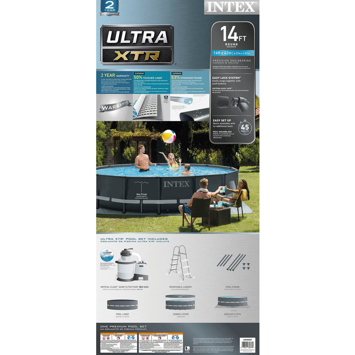 Intex Ultra XTR Frame pool setup-ready visuals with clear access