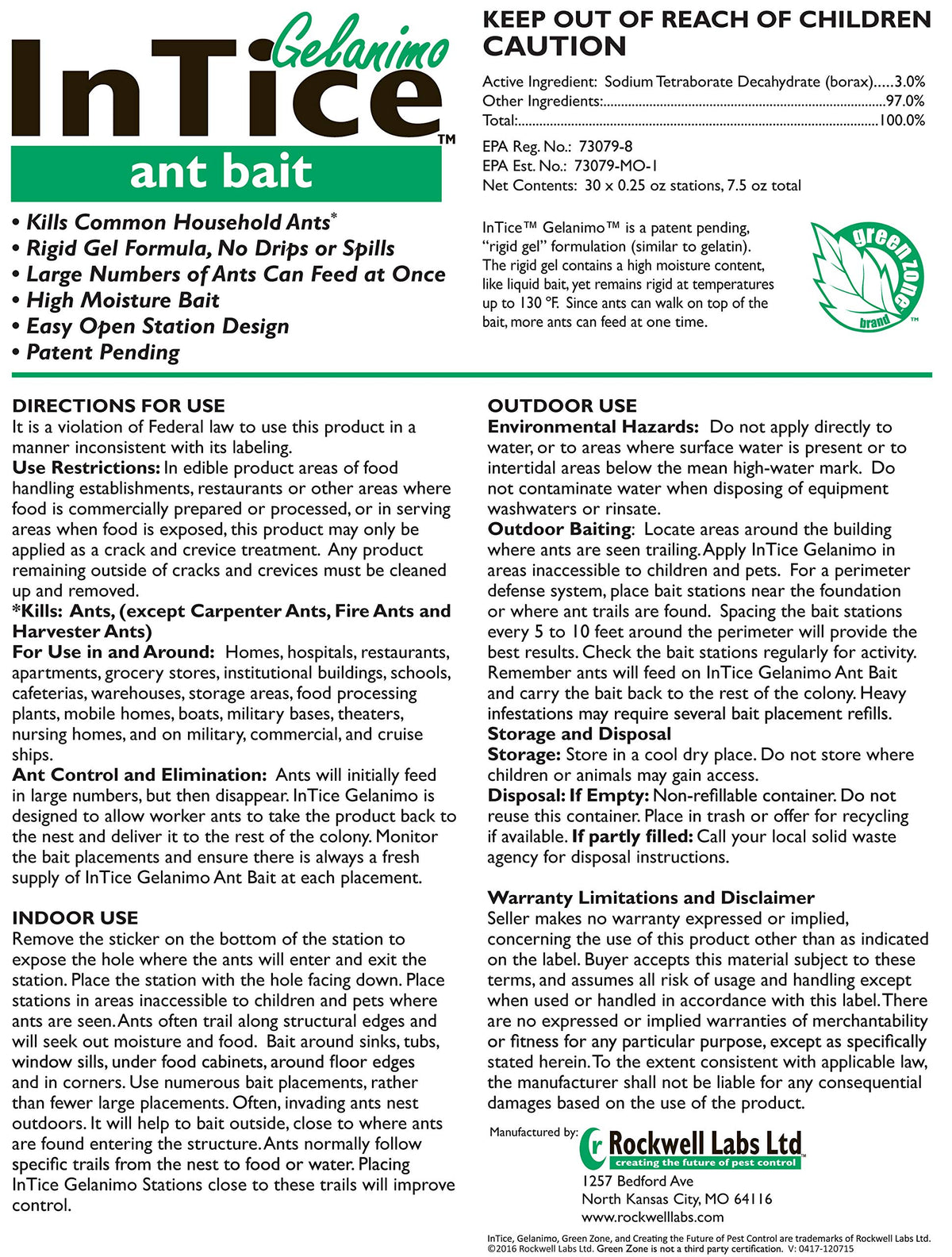 INTICE Gelanimo low-profile bait station designed to fit under appliances and narrow ledges