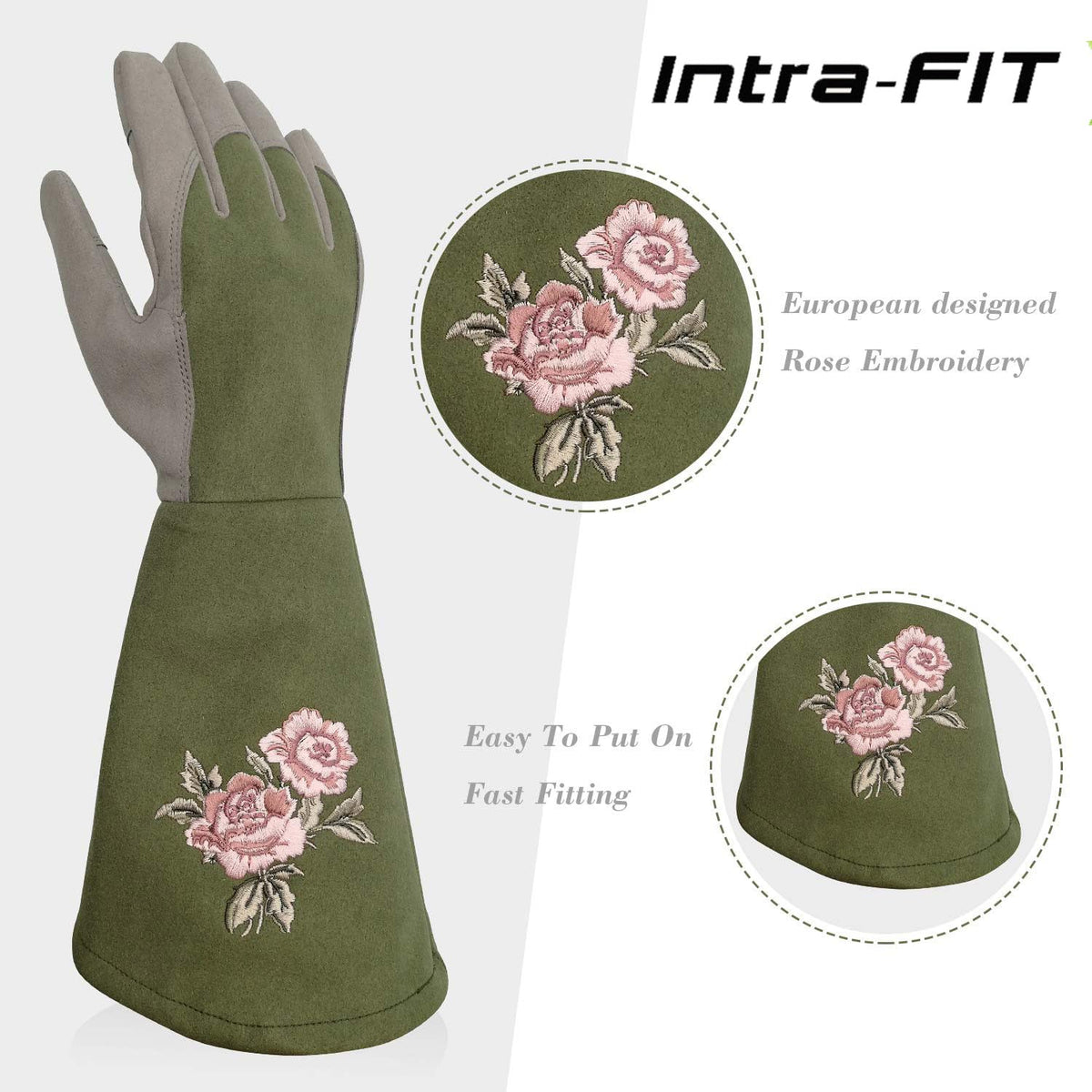 Intra-FIT gloves show reinforced palm for durability during pruning