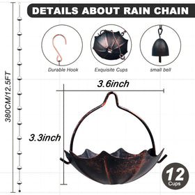 Invech rain chain bell pendant adds soothing sound and decorative curb appeal.