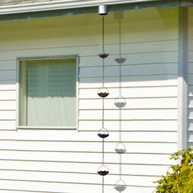 Invech rain chain replaces traditional drainage with a waterfall-like rain experience.
