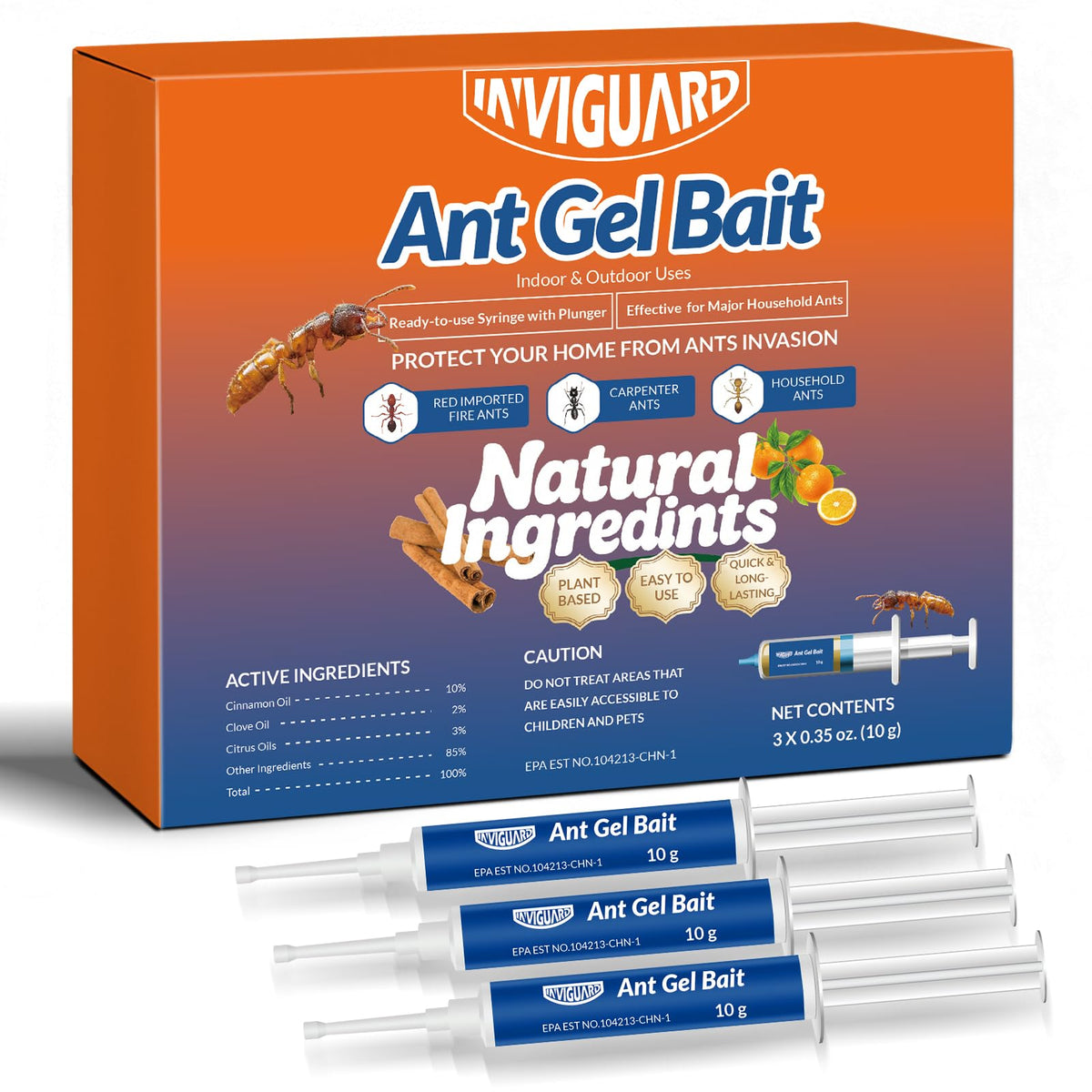 InviGuard Ant Gel Bait syringe for precise indoor application