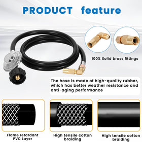 Iococee 90-degree brass elbow adaptor for neat hose routing outdoors.