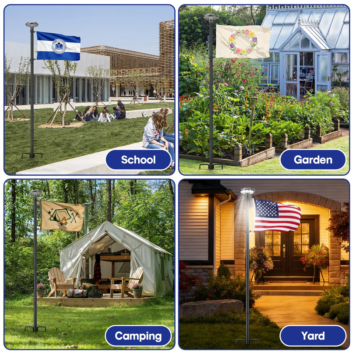 IOEN tool-free installation simplifies assembly for yards, gardens, and events.