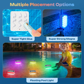 IOHFOI pool light with strong magnet attachment for quick setup