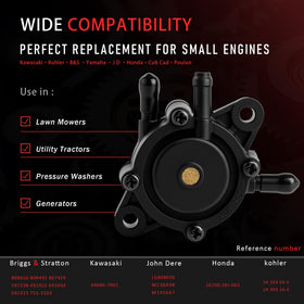 Ionela Briggs and Stratton fuel pump assembly ensures steady fuel delivery.