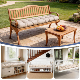 IASEAHK beige color cushion complements patios and living spaces with versatile style